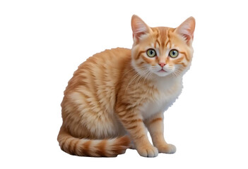 Cat Isolated on Transparent Background.