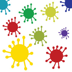 VIRUS, BACTERIA, MICROBE ICON. VECTOR BCTERIA SIGN IN FLAT STYLE. MICROBE BACTERIA ICON