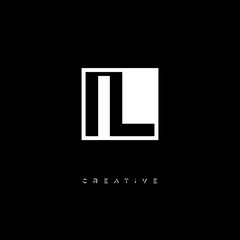 IL Negative Space Logo – Minimalist Black & White Monogram for Creative Branding, Fashion, Identity & Modern Logo Design	