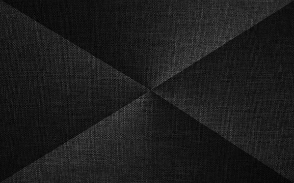 Black white dark gray abstract modern gradient background. Geometric shape. Lines of rays from the center, angle, diagonal ,triangle, facet 3d. Shadow shimmer matte metallic effect. Minimal. 
