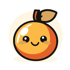 A simple vector graphic of an orange half