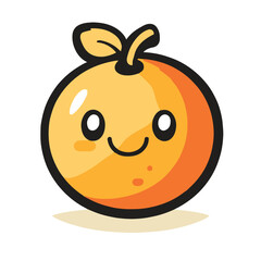 A simple vector graphic of an orange half