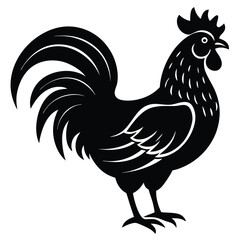 rooster vector sihouette