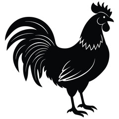 rooster vector sihouette