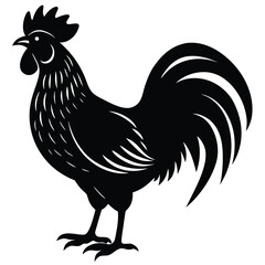 rooster vector sihouette