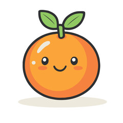 A simple vector graphic of an orange half