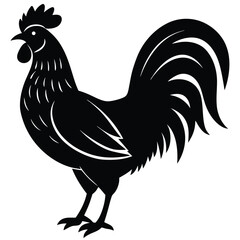 rooster vector sihouette