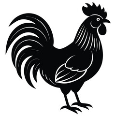 rooster vector sihouette