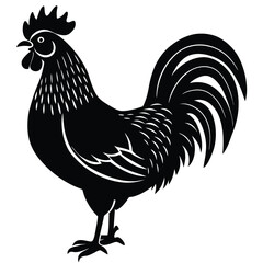 rooster vector sihouette