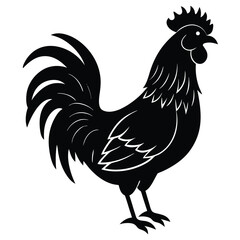 rooster vector sihouette