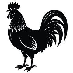 rooster vector sihouette