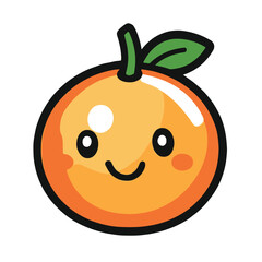 A simple vector graphic of an orange half