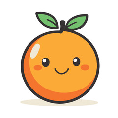 A simple vector graphic of an orange half
