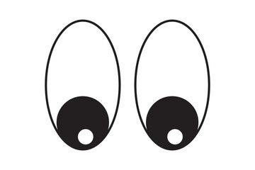 cartoon eyes icon eps 10