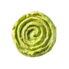 Swirled Avocado Dip, Guacamole, or Spread - Overhead View