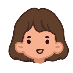 Smile cute girl sticker 