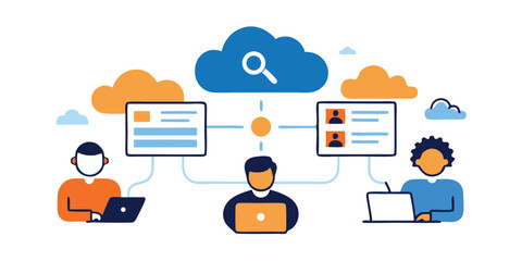 Cloud computing network data sharing collaboration teamwork