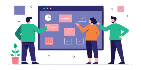 Team collaboration project planning strategy meeting brainstorming