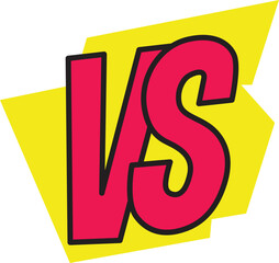 Versus or VS Battle with Lightning Bolt