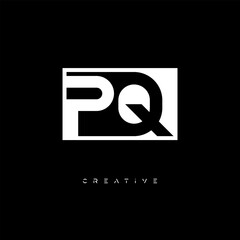 PQ Negative Space Logo – Minimalist Black & White Monogram for Creative Branding, Fashion, Identity & Modern Logo Design	