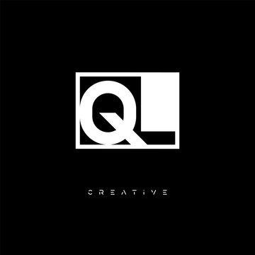 QL Negative Space Logo &ndash; Minimalist Black & White Monogram for Creative Branding, Fashion, Identity & Modern Logo Design	