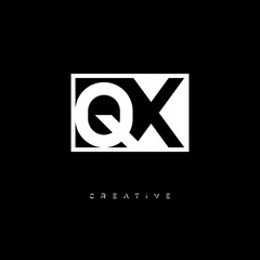 QX Negative Space Logo – Minimalist Black & White Monogram for Creative Branding, Fashion, Identity & Modern Logo Design	