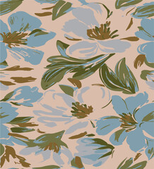 botanical floral, vector, seamless pattern , herbs and leaves ,big set, background with flowers