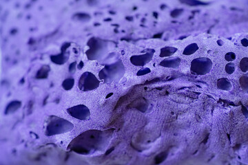 Detailed macro shot of purple air dry clay with porous texture. Perfect for creative kids’ activities, summer crafting, and tactile sensory development.