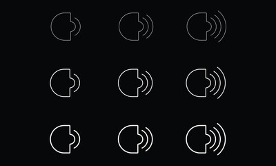 Sound Volume Speaker Icons Vector Design.