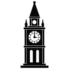 tower clock vector