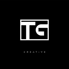 TG Negative Space Logo – Minimalist Black & White Monogram for Creative Branding, Fashion, Identity & Modern Logo Design	