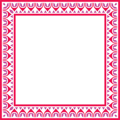 Classic Greek colorful square ornament. Vector pattern, ancient Hellenic rectangle. European border.
