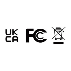 UKCA FCC WEE ICON VECTOR