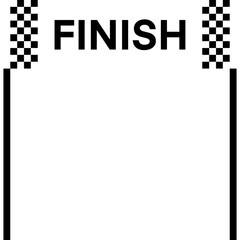 Pixel finish line racing flag retro game icon