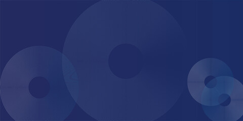 Dark blue abstract style vector background with bright and elegant glowing circle lines stacked together, 3D cover of business presentation banner or night party
