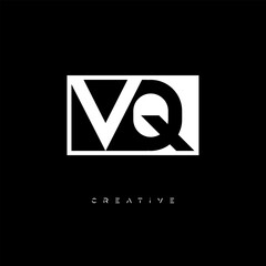 VQ Negative Space Logo – Minimalist Black & White Monogram for Creative Branding, Fashion, Identity & Modern Logo Design	