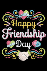 Vector EPS Typography Art for Celebrating Friendship Day