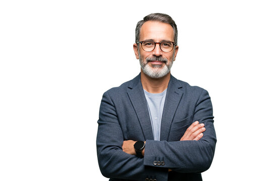 Confident Mature Businessman Professional Headshot Portrait