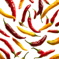 Colorful chili peppers background