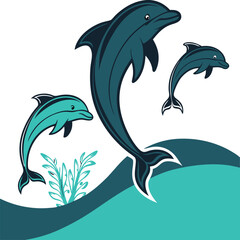 Naklejka premium Dolphin 8