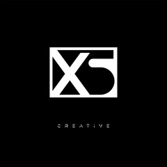 XS Negative Space Logo – Minimalist Black & White Monogram for Creative Branding, Fashion, Identity & Modern Logo Design	