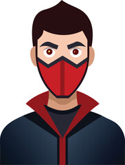 man in a mask, a man who wear mask