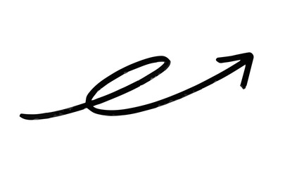 A set of handwritten yajirushi. Arrows shaped like those in Japanese manga.