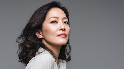 Fototapeta premium A Korean woman in her mid-40s