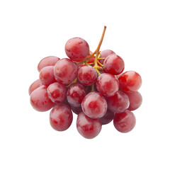 Fototapeta premium Fresh Red Grapes Cluster Isolated on Black Background