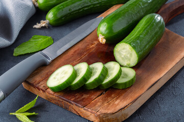 Fresh and tasty cucumber isolated on white background