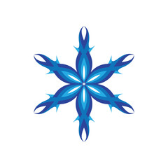 abstract blue flower