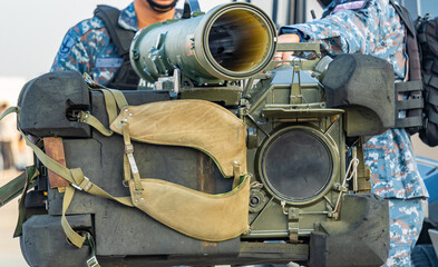 Soldiers are using anti-tank rockets in the army's war.