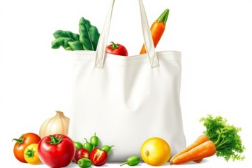 Eco-Friendly Watercolor Grocery Tote