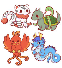 中国神話の四神たち